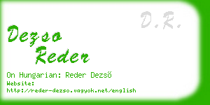 dezso reder business card